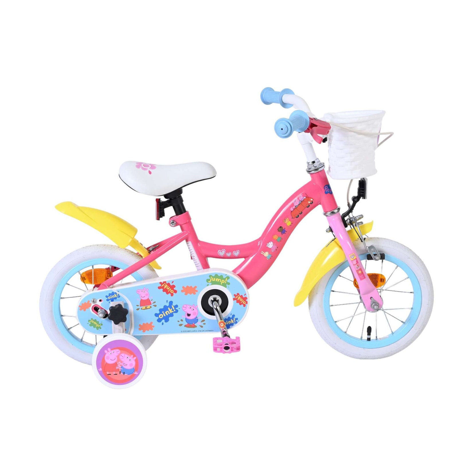 Volare Kinderfahrrad Peppa für Mädchen 12 Zoll Kinderrad in Rosa