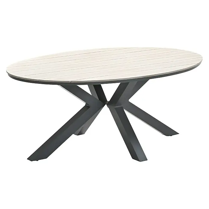 Garden Impressions Gartentisch Edison (L x B x H: 180 x 115 x 75 cm, Aluminium, Vironwood, Schwarz/Braun)