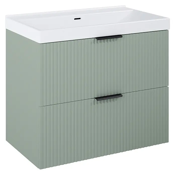 Riva Yasumi Badmöbel-Set (Gesamtbreite Badmöbel: 81 cm, Sage, 3 -tlg.)
