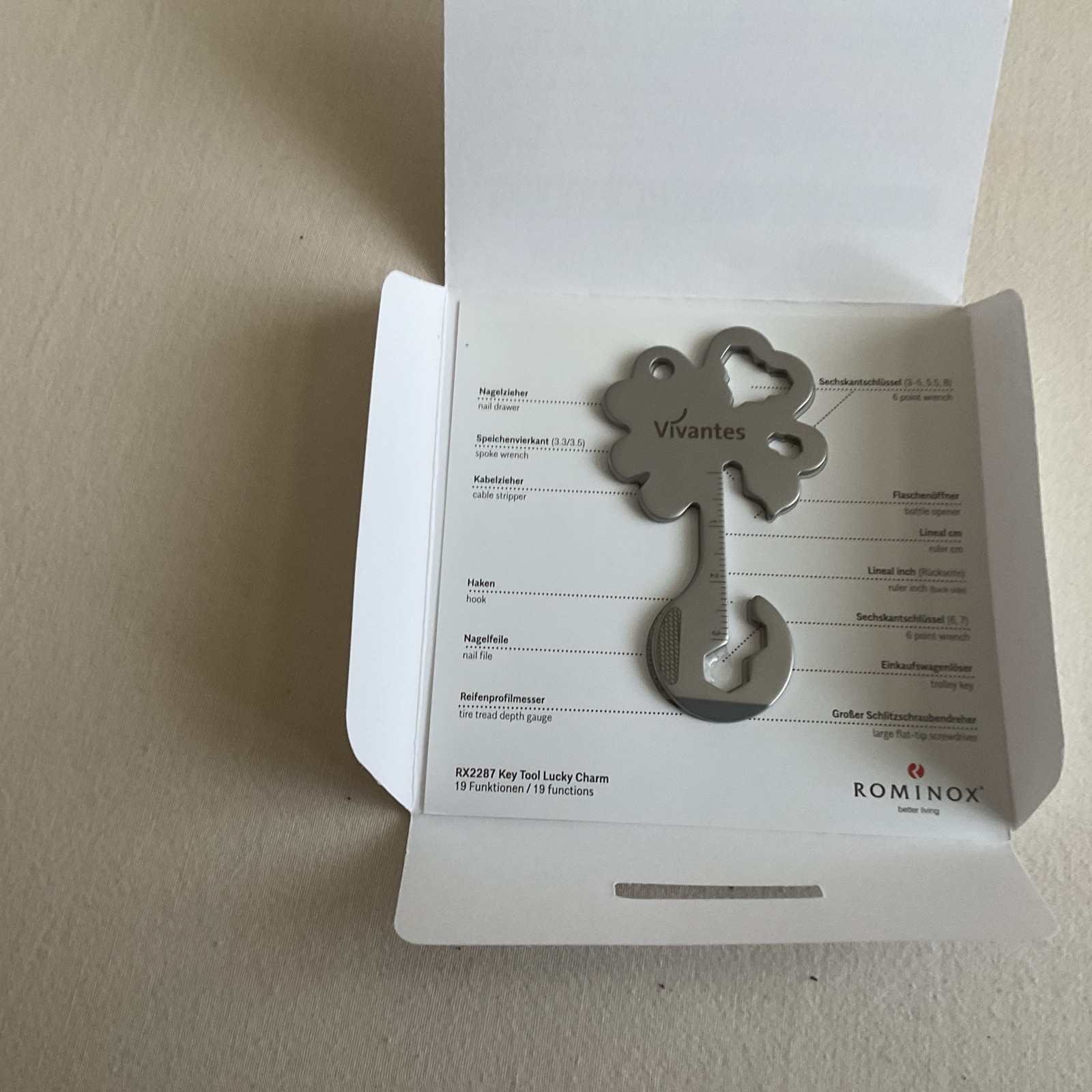 rominox Key Tool "Lucky Charm" Multifunktionswerkzeug unbenutzt und nagelneu :-) Bild 2