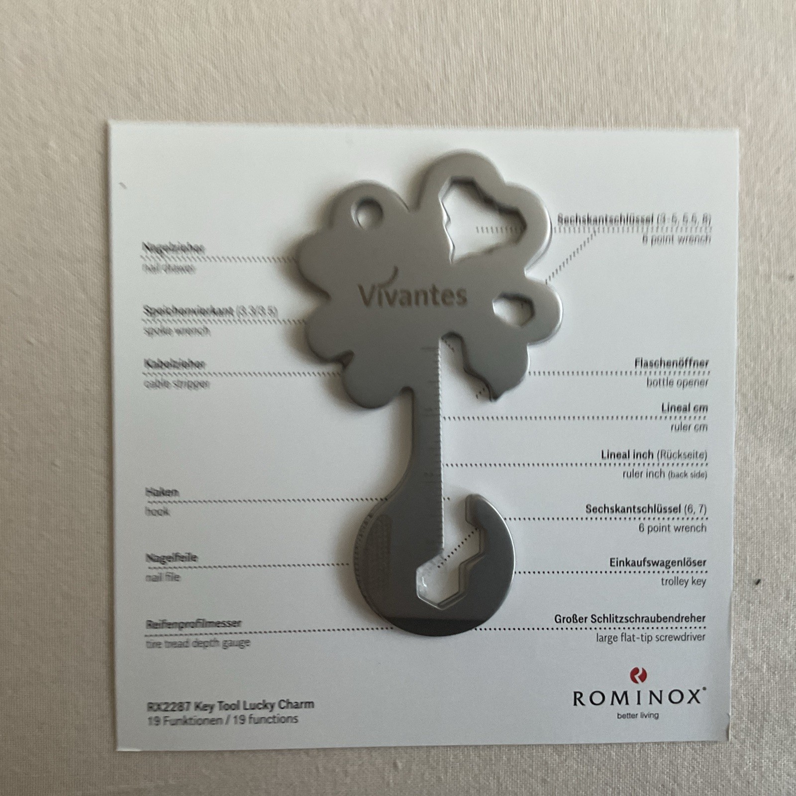 rominox Key Tool "Lucky Charm" Multifunktionswerkzeug unbenutzt und nagelneu :-) Bild 16