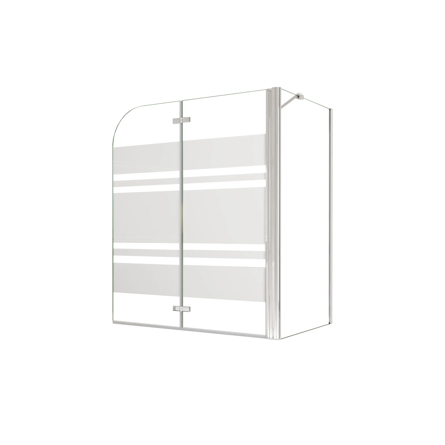 AICA 120x140cm Faltwand 2 teilig Badewanneaufsatz Mit 75cm Seitewand Duschwand 6mm Nano ESG