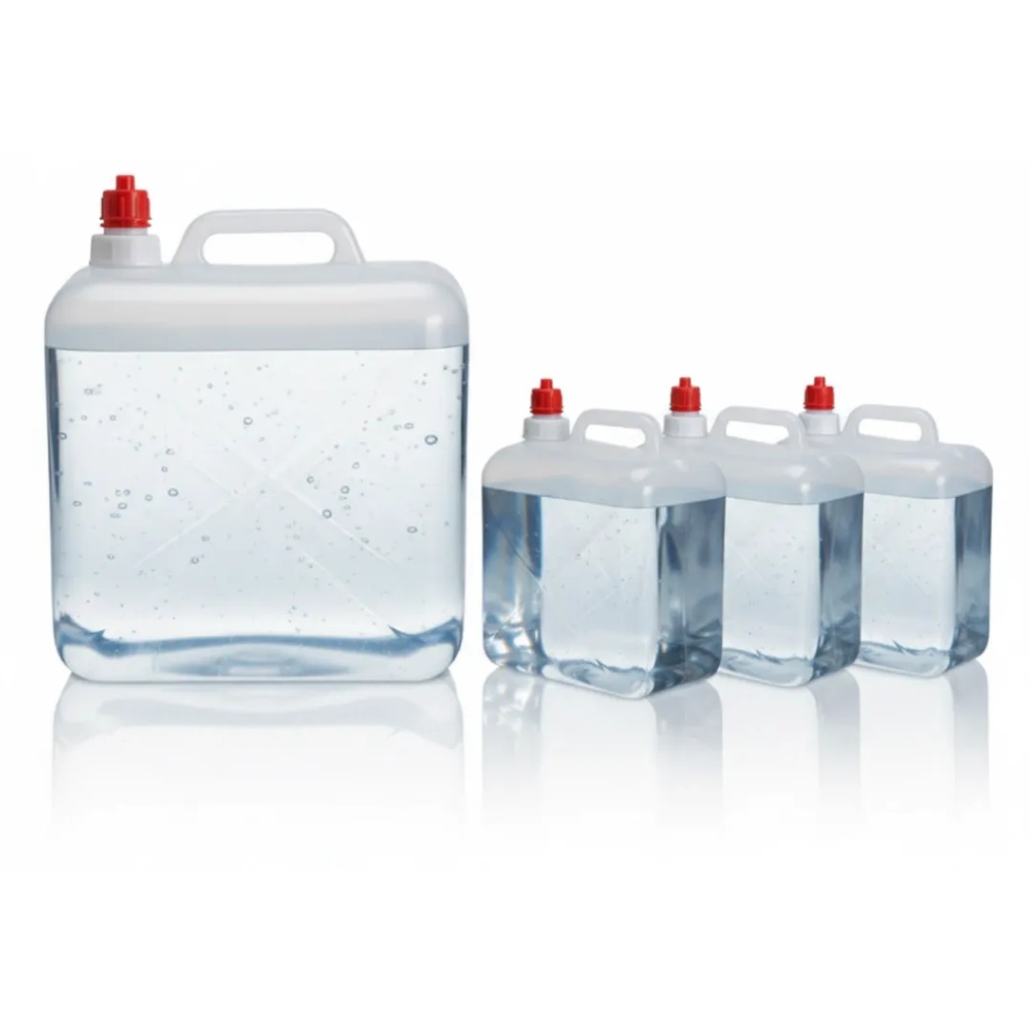 JUNG CASA Y MENAJE Wasserkanister 4er Set 10L Trinkkanister mit Hahn Camping Wasserbehälter Outdoor Trinkwasser Vorratsbehälter Garten Boot Freizeit