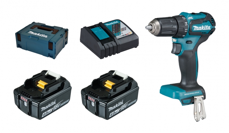 Makita DDF483RMJ 2x 4Ah Akku + Ladegerät Bild 2