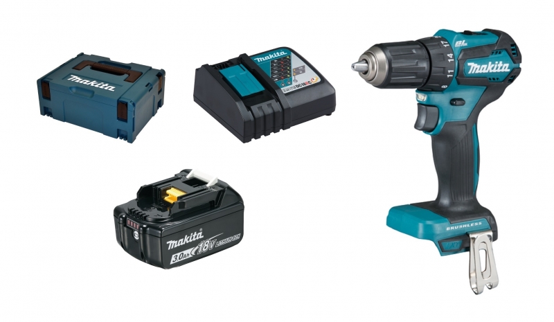 Makita DDF483RF1J 1x 3Ah Akku + Ladegerät Bild 2