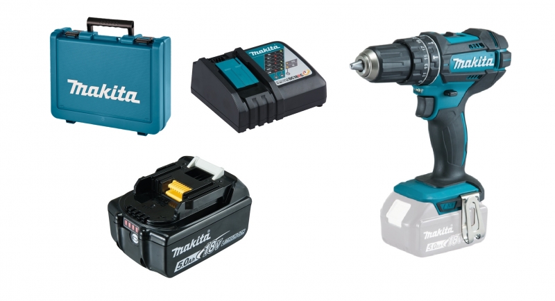 Makita DHP482RT1E 1x 5Ah Akku + Ladegerät Bild 2