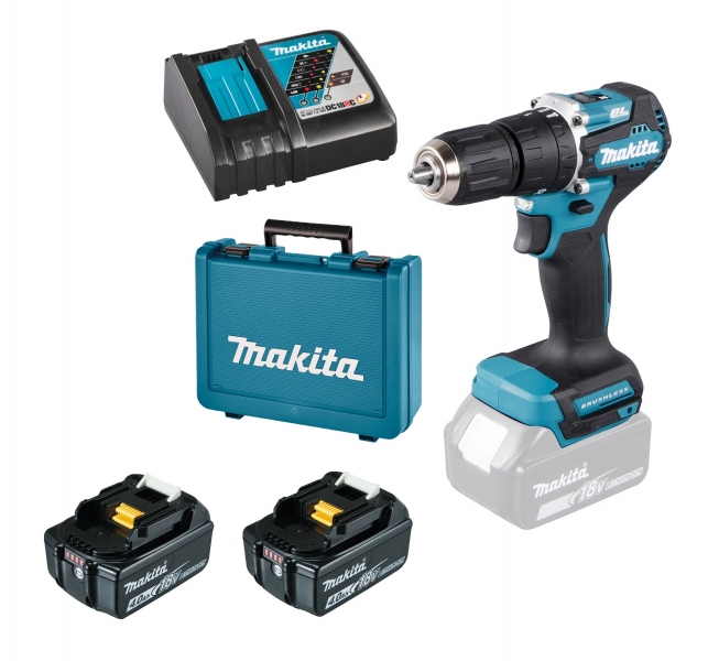 Makita DHP487RME 2x 4Ah Akku + Ladegerät Bild 2