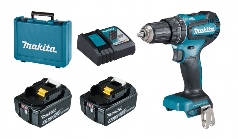 Makita DHP485RME 2x 4Ah Akku + Ladegerät Bild 2