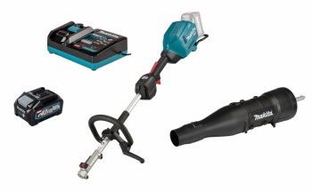 Makita UX01GZ + 1x BL4040 + DC40RA + UB401MP Gebläseaufsatz
