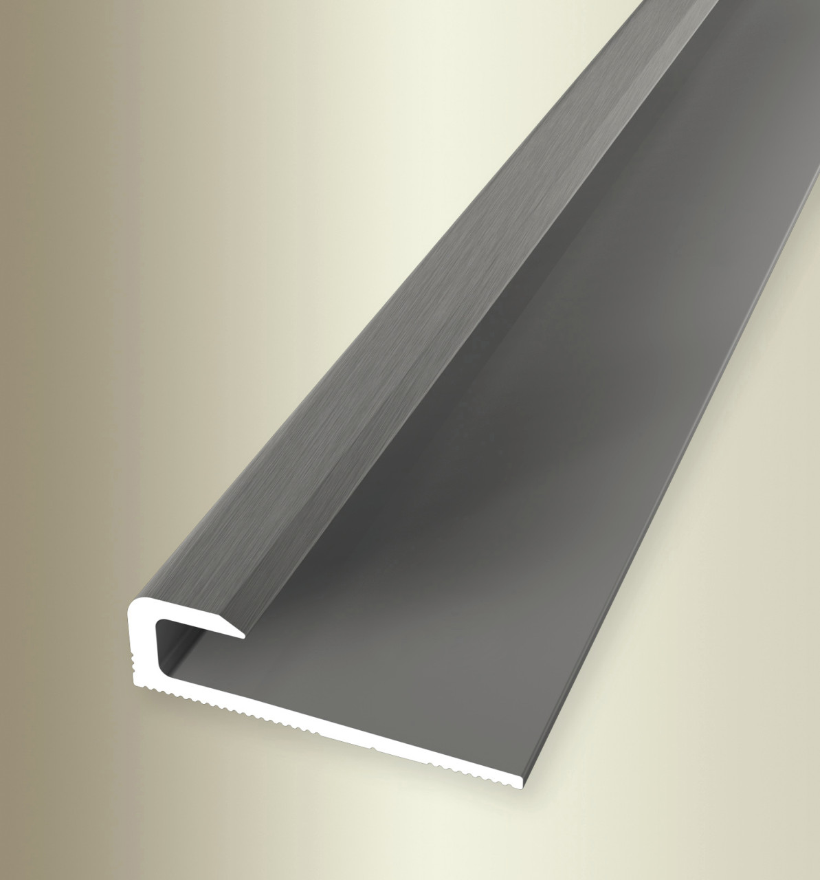 Decoflooring Abschlussprofil 260 x 3 x 0,8 cm edelstahloptik fein geschliffen