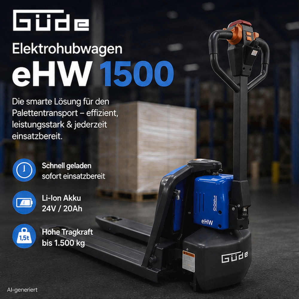 Güde Akku-Hubwagen eHW 1500 24 V 20 Ah Bild 3