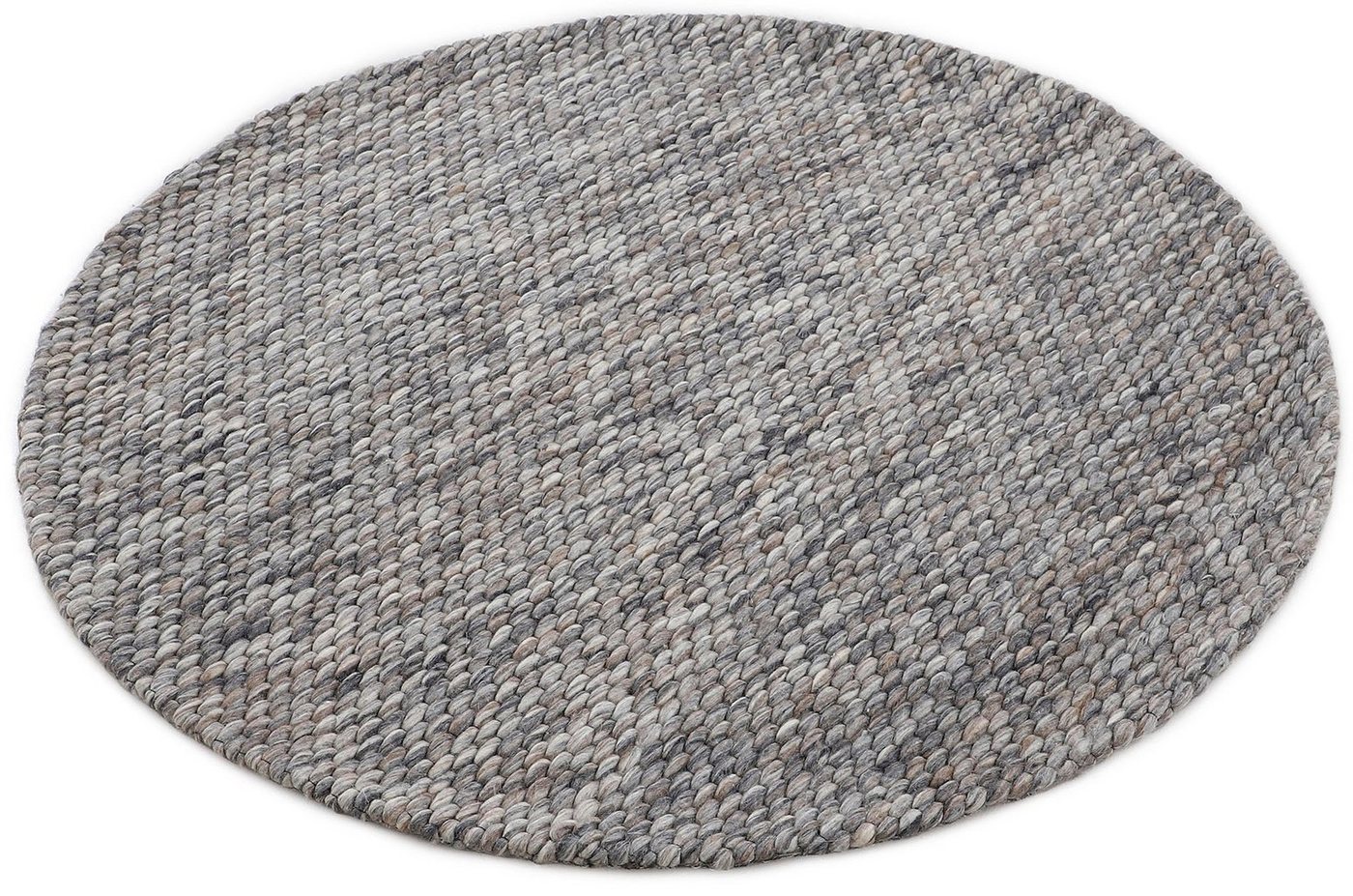 carpetfine Wollteppich Sina, auch als Läufer, rund, Höhe: 14 mm, Handweb Teppich, reine Wolle, meliert, handgewebt, weich & kuschelig Bild 3
