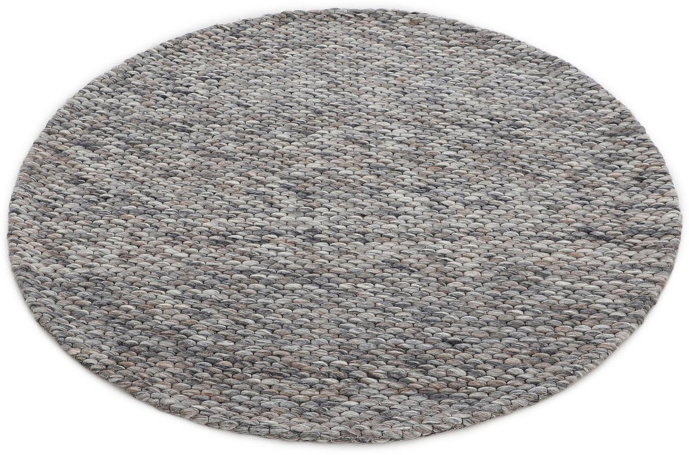 carpetfine Wollteppich Sina, auch als Läufer, rund, Höhe: 14 mm, Handweb Teppich, reine Wolle, meliert, handgewebt, weich & kuschelig Bild 4