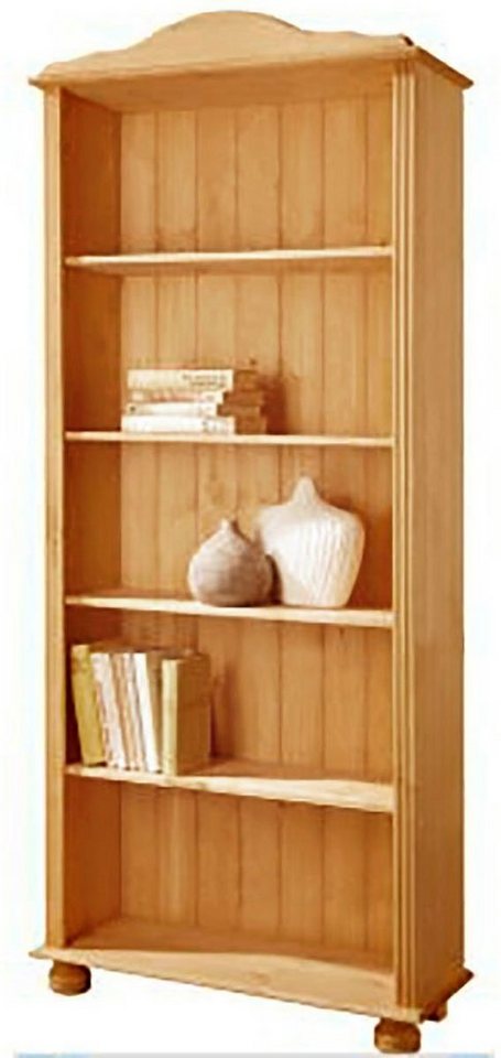 OTTO home Regal Mette Bücherregal mit 5 offenen Fächern, aus massivem Kiefernholz, in unterschiedlichen Größen und Farben Bild 4