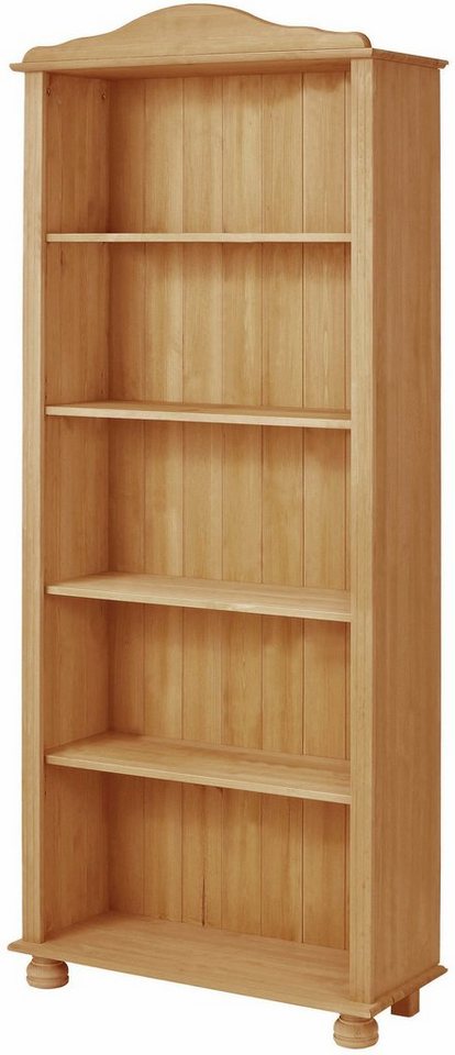 OTTO home Regal Mette Bücherregal mit 5 offenen Fächern, aus massivem Kiefernholz, in unterschiedlichen Größen und Farben Bild 5