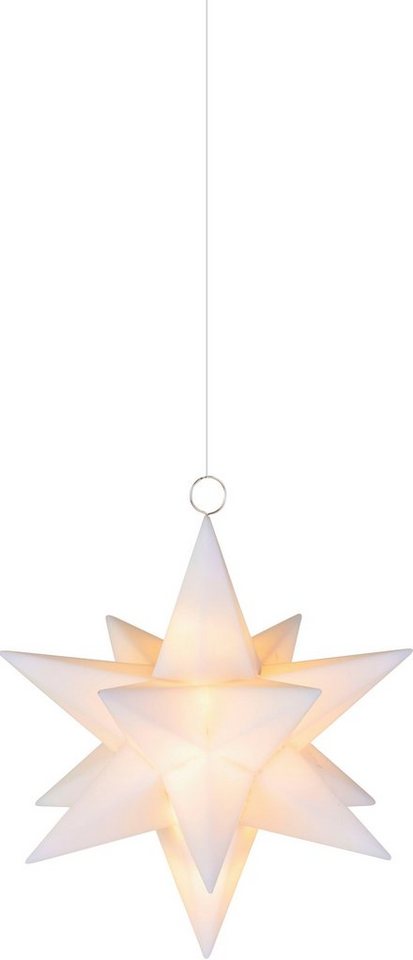 GALAXY LED Stern 3er Set schwebende Sterne, RGB LED, beleuchtete Weihnachtsdeko, Dimmfunktion, Timerfunktion, LED fest integriert, Farbwechsler, Ø 13 cm, Batteriebetrieb, inkl. Fernbedienung Bild 2