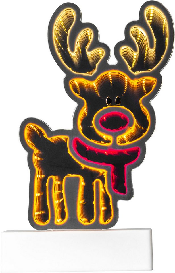 OTTO home LED Dekofigur Evvina, LED fest integriert, Warmweiß, Infinity Effekt, Weihnachtsdeko für Innen, beidseitig beleuchte Bild 4
