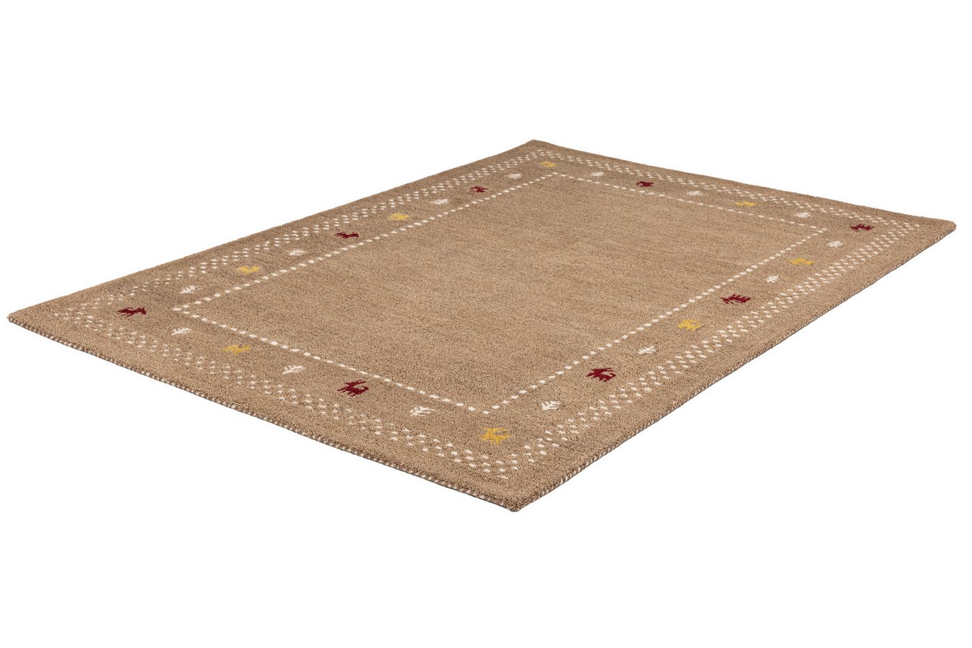 THEKO Wollteppich Gabbeh Bordüre, Handgefertigt, Teppich, Tiermotiv, reine Wolle, rechteckig, Höhe: 14 mm, Wohnzimmer, Schlafzimmer, Esszimmer Bild 2