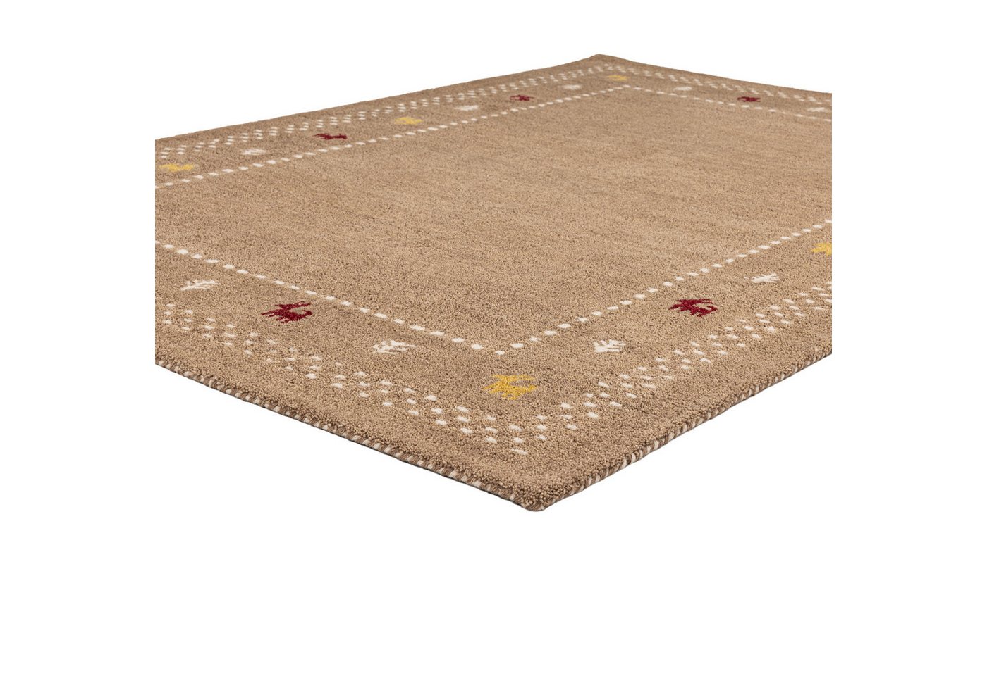 THEKO Wollteppich Gabbeh Bordüre, Handgefertigt, Teppich, Tiermotiv, reine Wolle, rechteckig, Höhe: 14 mm, Wohnzimmer, Schlafzimmer, Esszimmer Bild 3