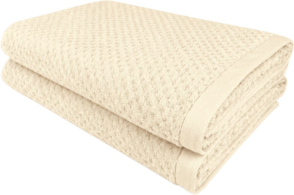 OTTO home Saunatuch Corrin, 2 Premium Saunatücher, 500 gr/m², 90x180cm, Frottier (2-St), 100% Baumwolle, mit Struktur, weich, uni, 5 Jahre Garantie Bild 3