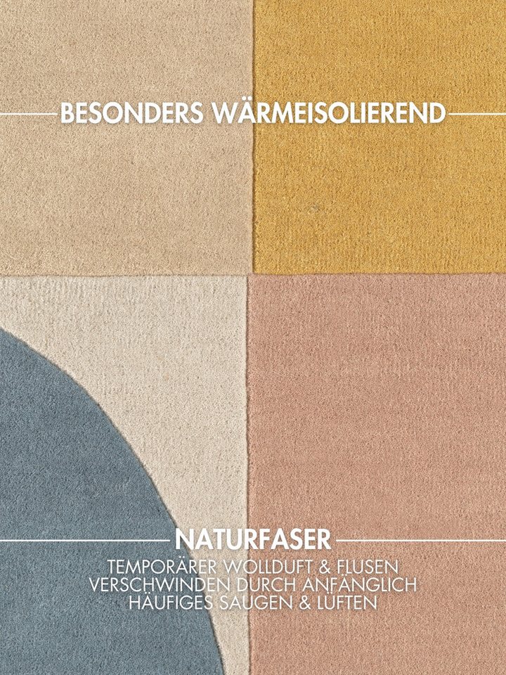 Ted Baker Wollteppich Curzon, rechteckig, Höhe: 17 mm, Wolle, Naturteppich, Handgemacht, Wohnzimmer, Schlafzimmer, bunt Bild 5