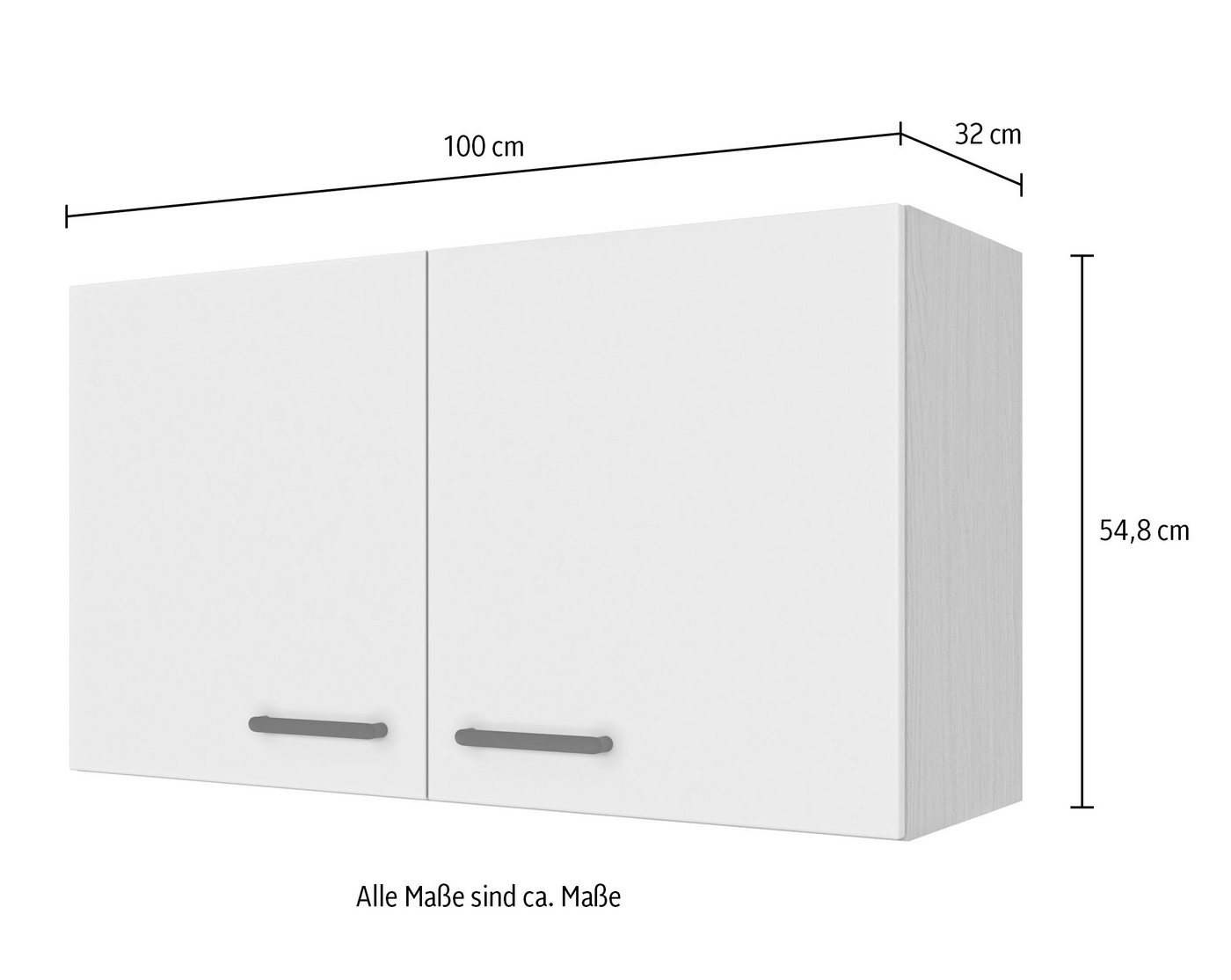 Flex-Well Hängeschrank Creso (1-St) mit Einlegeboden und Metallgriffen Bild 2