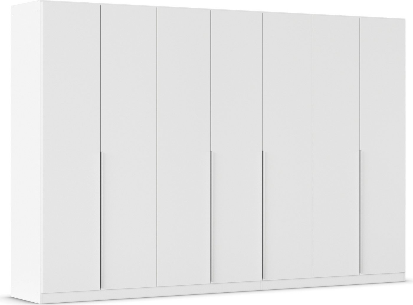 OTTO home Drehtürenschrank Kleiderschrank Schrank Garderobe AGORDO Schlafzimmer (mit alufarbigen Griffen, Breite 271 cm, Weiß-Dekor) durchdachte Innenausstattung, MADE IN GERMANY Bild 3