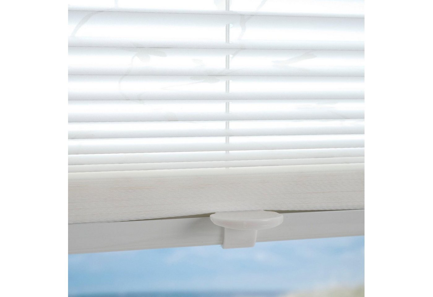 Liedeco Plissee Klemmfix-Plissee Ranke grau, Crunsh-Optik, ohne Bohren, Lichtschutz, Lichtschutz, ohne Bohren, verspannt, Klemmfix, Klemmfix-Plisse mit floralem Druck