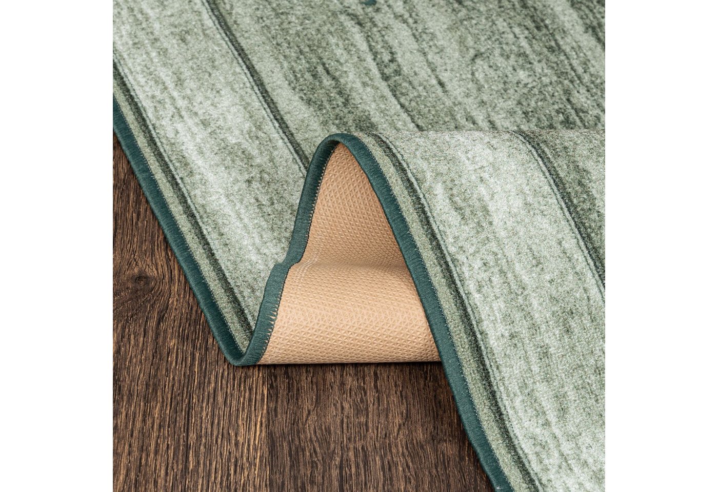 Mazovia Läufer Retro Bordüre Grün Flur, Schlafzimmer, Diele, Fußbodenheizung Bild 3
