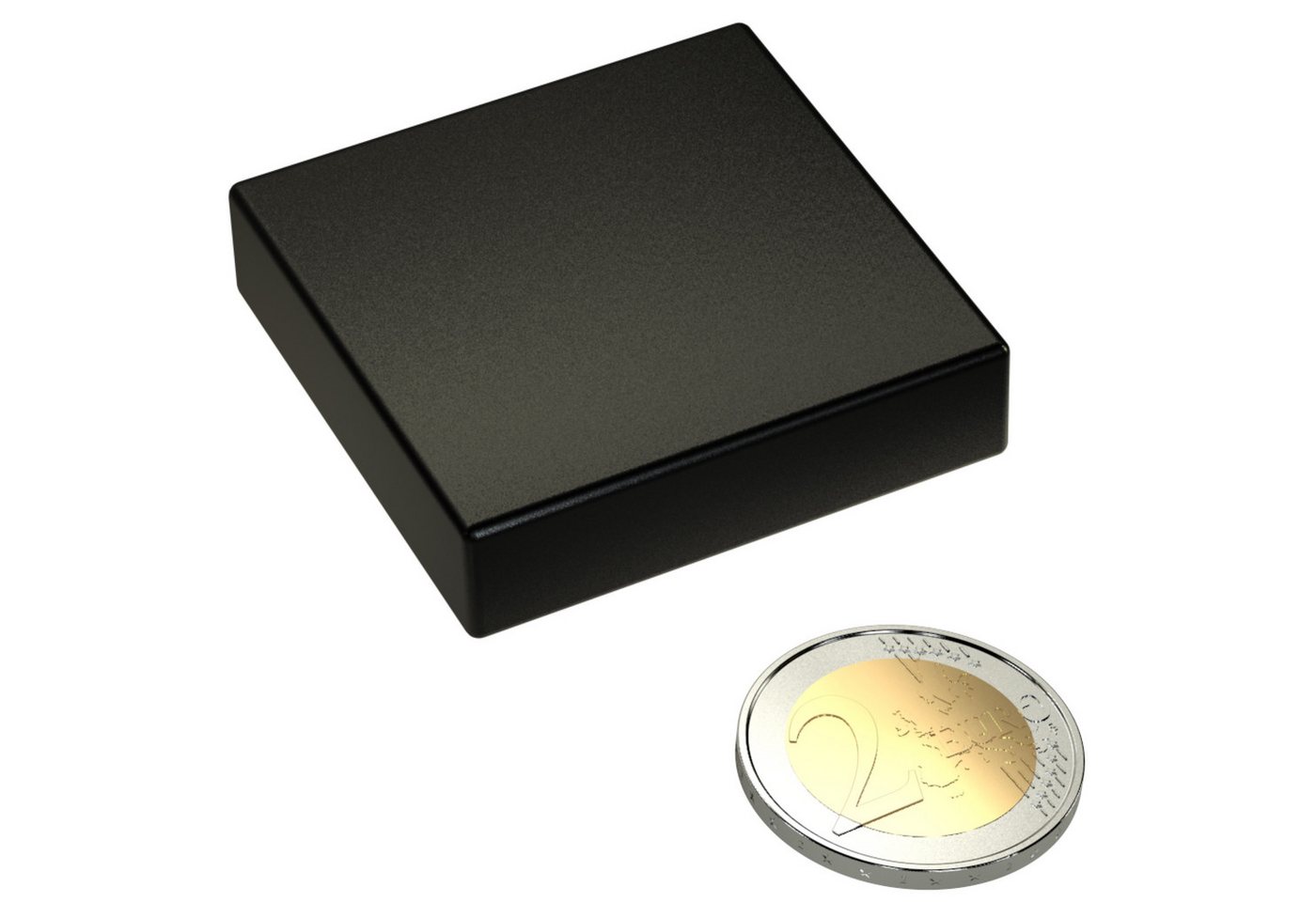 RICOO Magnet Neodym Magnet Extra Starke NEODYMMAGNET (1-St., 40x40x10 mm N45 quader Haftkraft bis 120Kg silber), Quadermagnet sehr starker Quader Breite x Tiefe x Höhe 4 x 4 x1 cm Bild 4