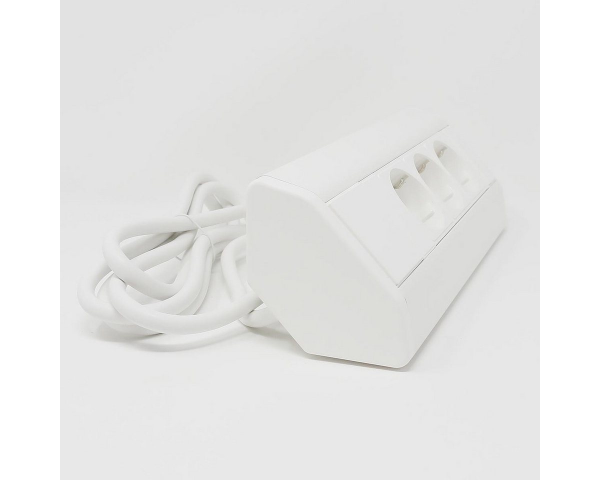 world-trading-net 3-fach Ecksteckdose weiß, 1,8m Kabel mit Stecker Steckdosenleiste Bild 5