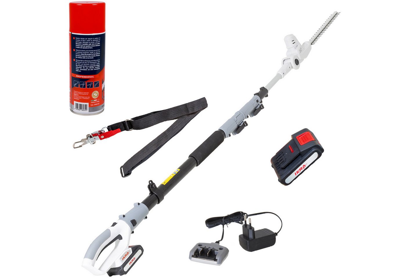 ikra GmbH Teleskop-Heckenschere ICPH 2040, bis 2,75 m Arbeitshöhe, 20V Akku, Lasergeschnittene & gehärtete Messer, inkl. Pflegespray Bild 5