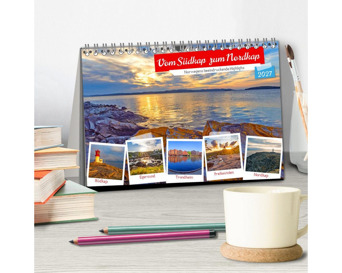 CALVENDO Wandkalender Vom Südkap zum Nordkap (Tischkalender 2027 DIN A5 quer), CALVENDO Mona Bild 5