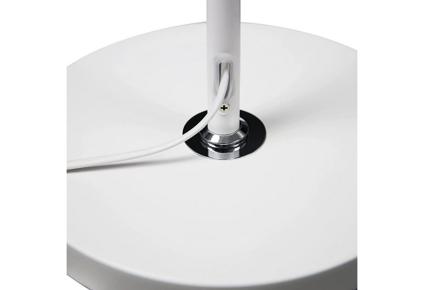 ZMH Stehlampe Weiß, E27-Fassung, maximal 40W, verstellbarer Lampenkopf, Höhe 166 cm, ohne Leuchtmittel, Keine Lichtquelle, eignet sich für Wohnzimmer und Schlafzimmer Bild 5