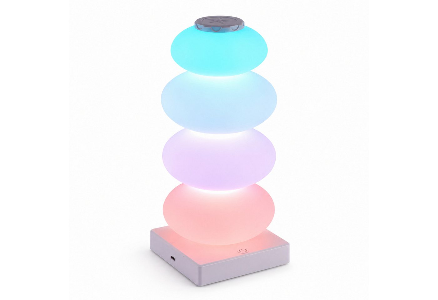 Fyrove LED Bogenlampe RGB Ambientelampe mit Touch-Steuerung,wiederaufladbare, mit Warmlicht 3500 K, kabelloses Nachtlicht mit Type-C, dekorative Schreibtischlampe, Geschenk zu Weihnachten & Geburtstag Bild 2