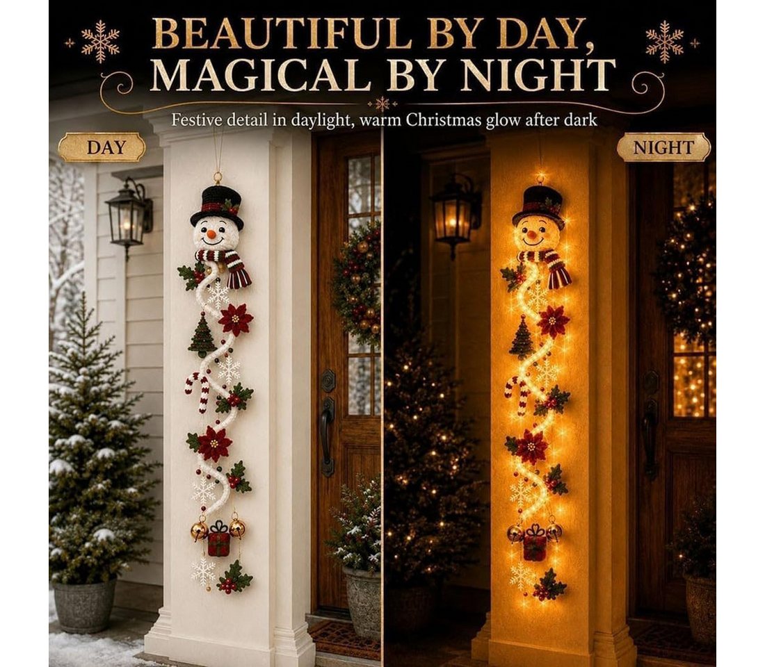 FELIXLEO LED Kugelleuchte Leuchtender Weihnachts Türhänger Vertikale Weihnachtsdekoration D