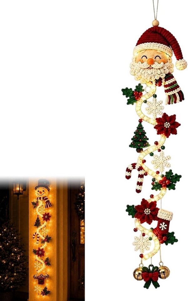 FELIXLEO LED Kugelleuchte Leuchtender Weihnachts Türhänger Vertikale Weihnachtsdekoration D Bild 2