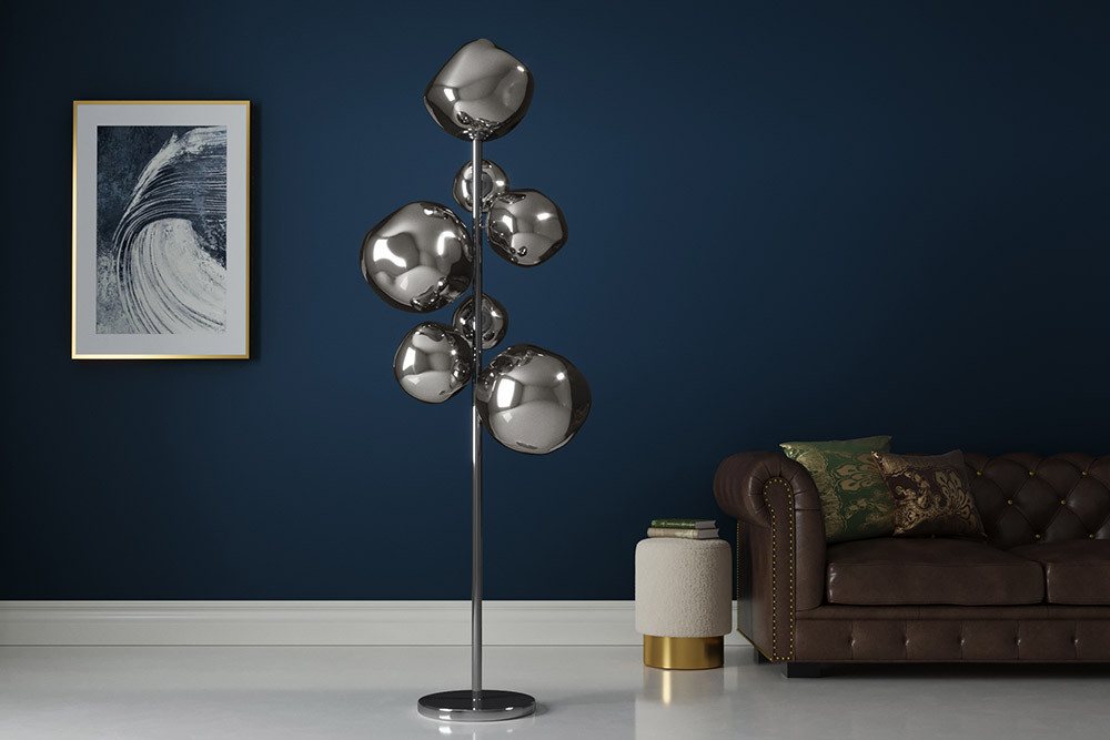 riess-ambiente Stehlampe LIQUID DIAMOND 170cm smoke – 7-flammige Kugelleuchte Glas/Metall, keine besonderen Funktionen, ohne Leuchtmittel, Design-Stehlampe mit Schirmen, dekorative Lichtquelle im Smoke-Finish Bild 3