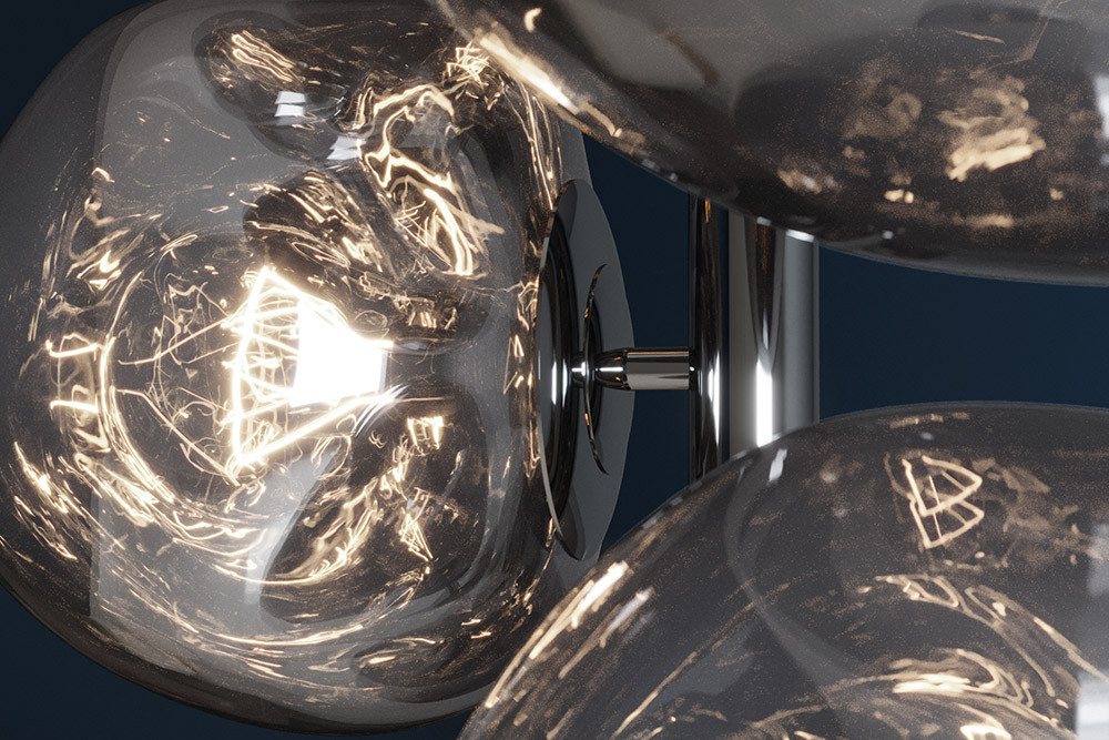 riess-ambiente Stehlampe LIQUID DIAMOND 170cm smoke – 7-flammige Kugelleuchte Glas/Metall, keine besonderen Funktionen, ohne Leuchtmittel, Design-Stehlampe mit Schirmen, dekorative Lichtquelle im Smoke-Finish Bild 5