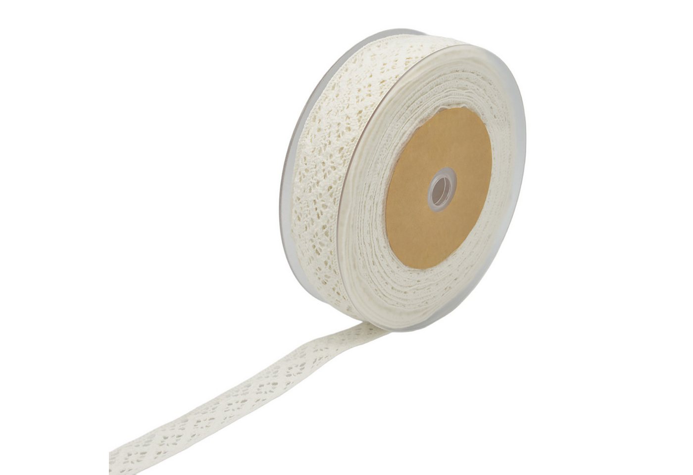 maDDma Spitzenband Baumwollspitze 3m x 20mm Zierband Häkelborte Klöppelspitze Dekospitze, creme Bild 5