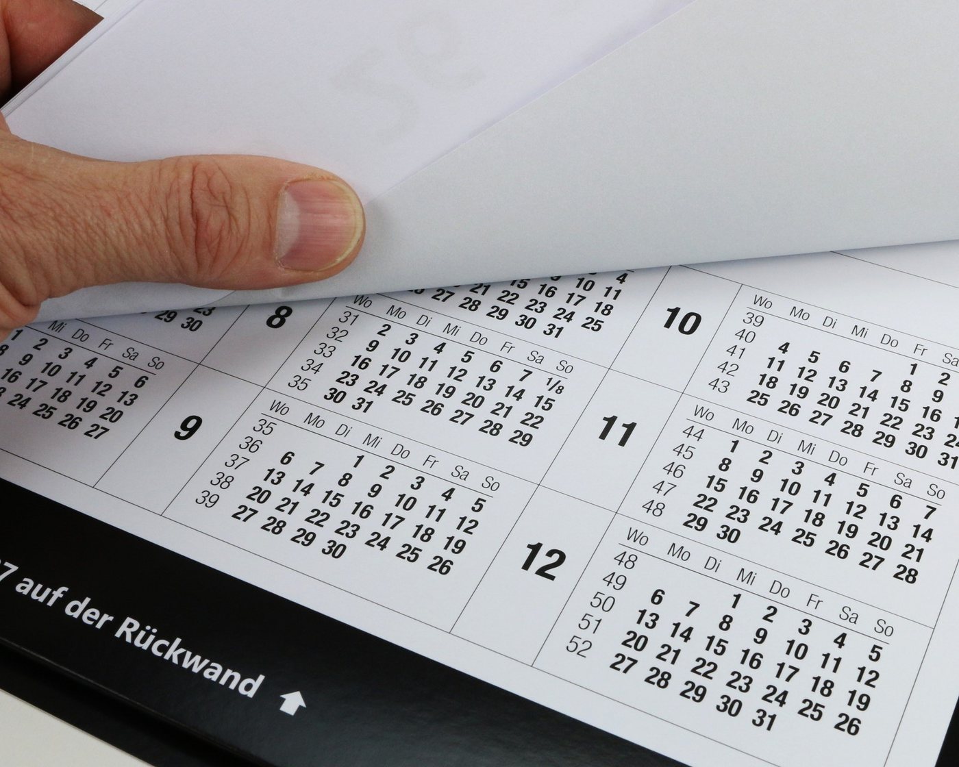 Anschütz Wandkalender Großer 6-Monatskalender 2027 schwarz Bild 5