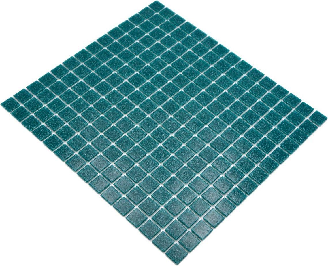 Mosani Mosaikfliesen Glasmosaik Mosaik Fliesen dunkel türkis grün Fliesenspiegel Küche Bild 5