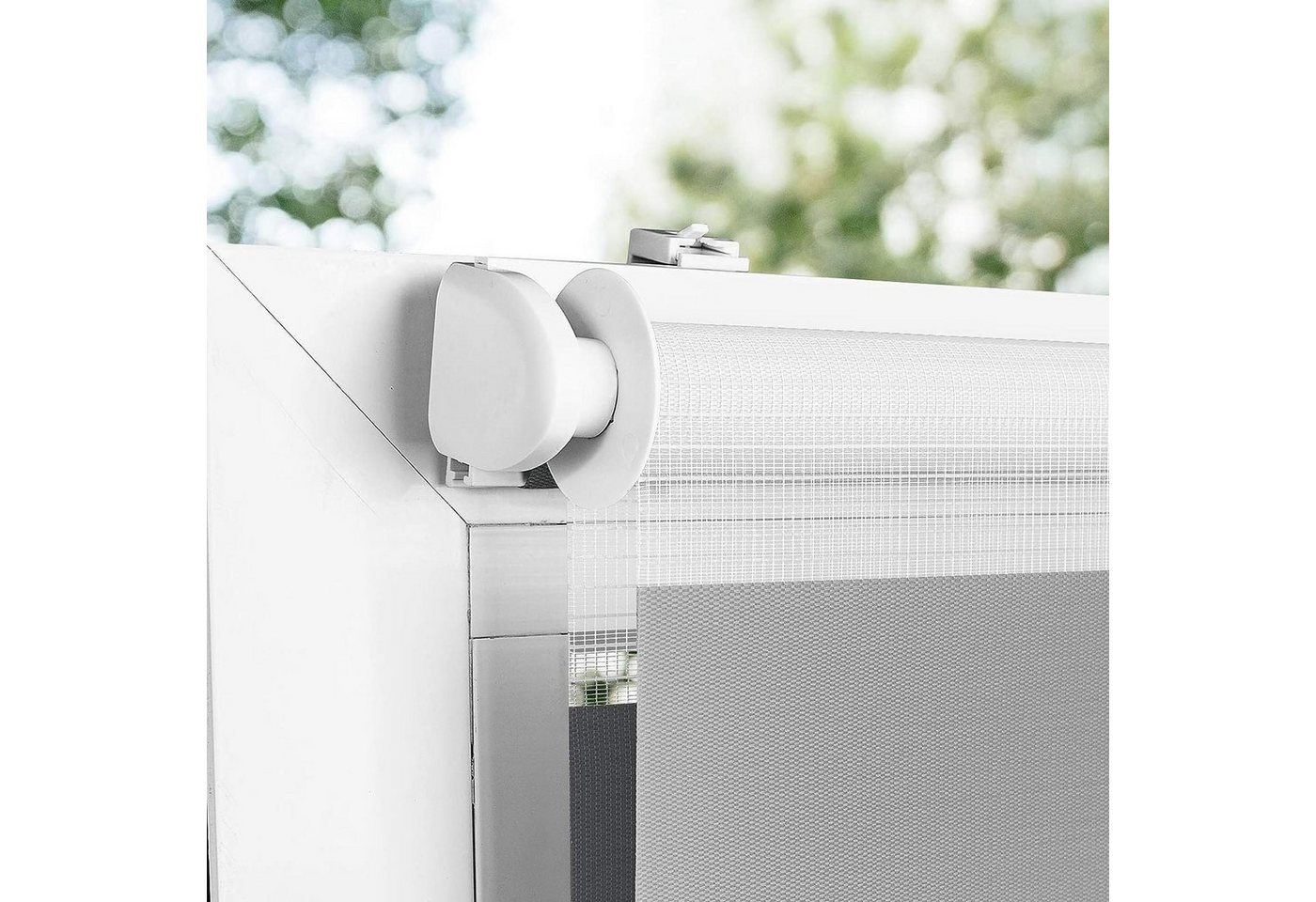 Doppelrollo ohne Bohren Klemmfix, blickdicht und transparent Duo Rollo, Vkele, Klemmträger,Klemmfix, stufenloser Sichtschutz und Lichtschutz für Fenster und Türen Bild 3