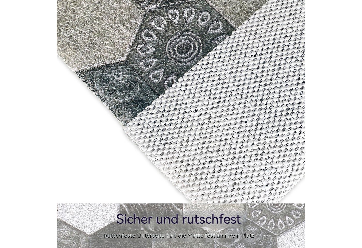 Zyronn Duscheinlage Rutschfeste Duschmatte,extra Duschmatte mit Ablauföffnung in der Mitte, B: 40 cm, Schmutzunempfindlich, strapazierfähig,für Dusche und Badezimmer Bild 4