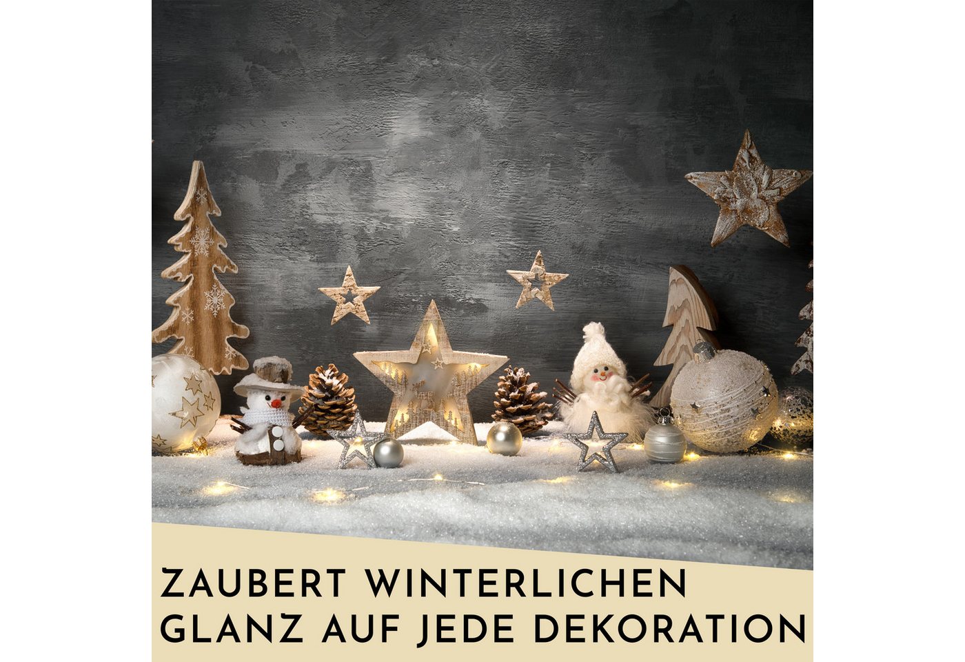 Nordstern Streudeko Kunstschnee Dekoschnee 1000 ml, (Packung), für Winterdeko aus nachwachsenden Rohstoffen