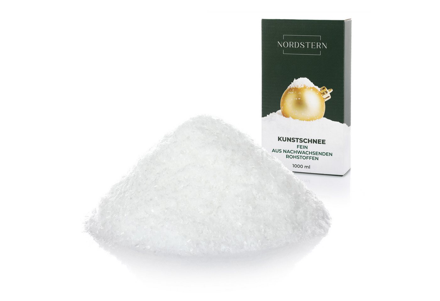 Nordstern Streudeko Kunstschnee Dekoschnee 1000 ml, (Packung), für Winterdeko aus nachwachsenden Rohstoffen Bild 2