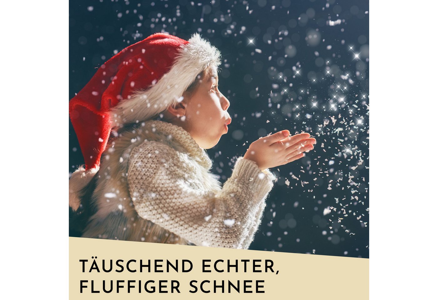 Nordstern Streudeko Kunstschnee Dekoschnee 1000 ml, (Packung), für Winterdeko aus nachwachsenden Rohstoffen Bild 4