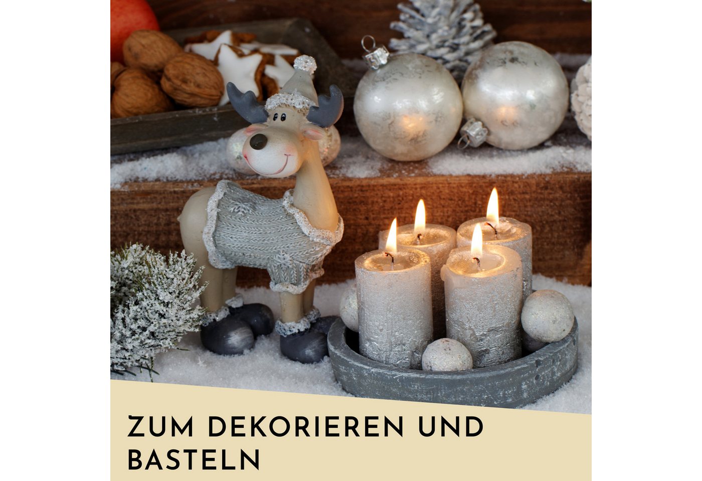 Nordstern Streudeko Kunstschnee Dekoschnee 1000 ml, (Packung), für Winterdeko aus nachwachsenden Rohstoffen Bild 5