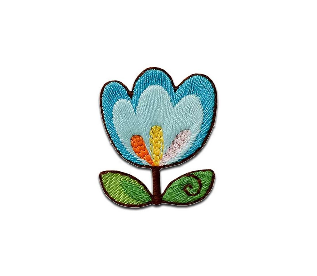 Mono-Quick Aufnäher Bügelbild, Aufbügler, Applikationen, Patches, Flicken, zum aufbügeln, PES, NY, Tulpe blau - Größe: 3,1 x 3,1 cm Bild 3