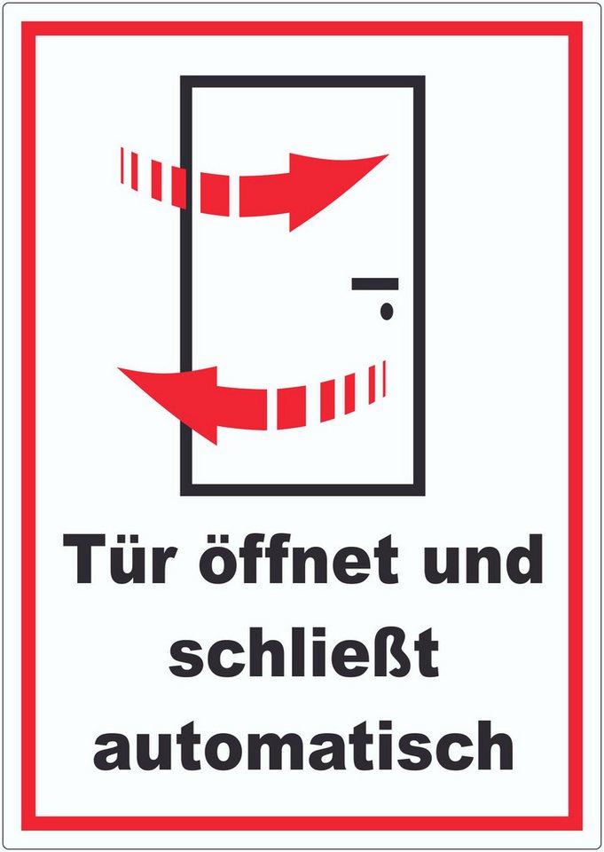 HB-Druck Aufkleber Tür öffnet und schließt automatisch Aufkleber, wetterfest, UV-beständig, kratzfest Bild 5